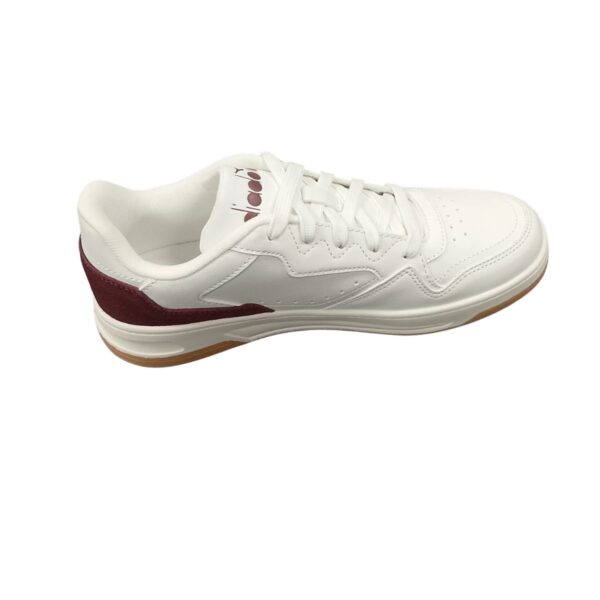 DIADORA SNEAKERS MAGIC BASKET LOW ICONA PELLE TESSUTO COLORE BORDEAUX SCARPE UOMO DAL 40 AL 46 - immagine 2
