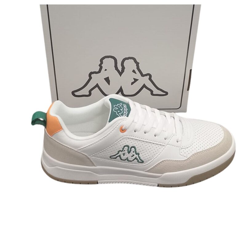 KAPPA SNEAKERS LOGO MANIS UOMO BIANCO VERDE DISPONIBILE DAL 40 AL 45