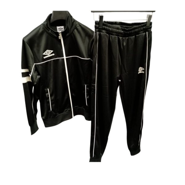 UMBRO TUTA NERA UOMO CON CUCITURE BIANCHE CON MANICHE