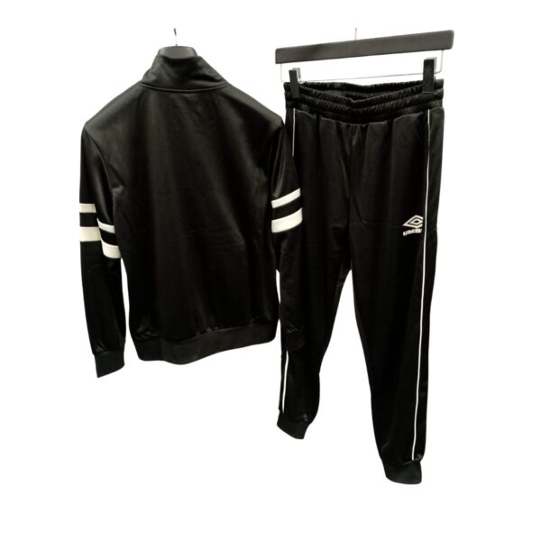 UMBRO TUTA NERA UOMO CON CUCITURE BIANCHE CON MANICHE - immagine 2
