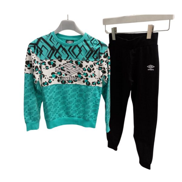 UMBRO TUTA SPORTIVA COTONE CON COLLO GIROCOLLO BAMBINO