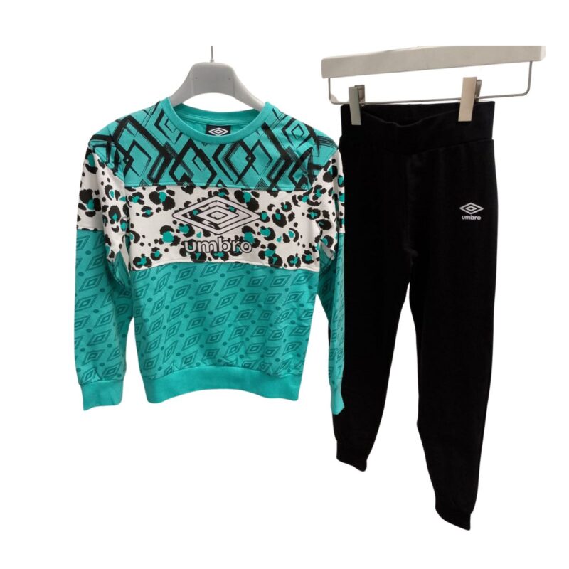 UMBRO TUTA SPORTIVA COTONE CON COLLO GIROCOLLO BAMBINO