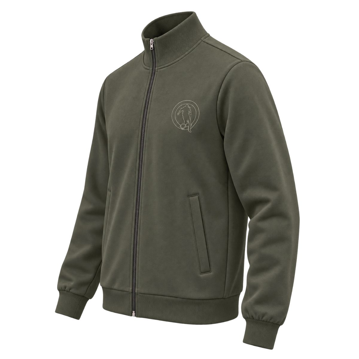 Bikkembergs Felpa Uomo Full Zip Verde Militare – BMF1967 - immagine 4