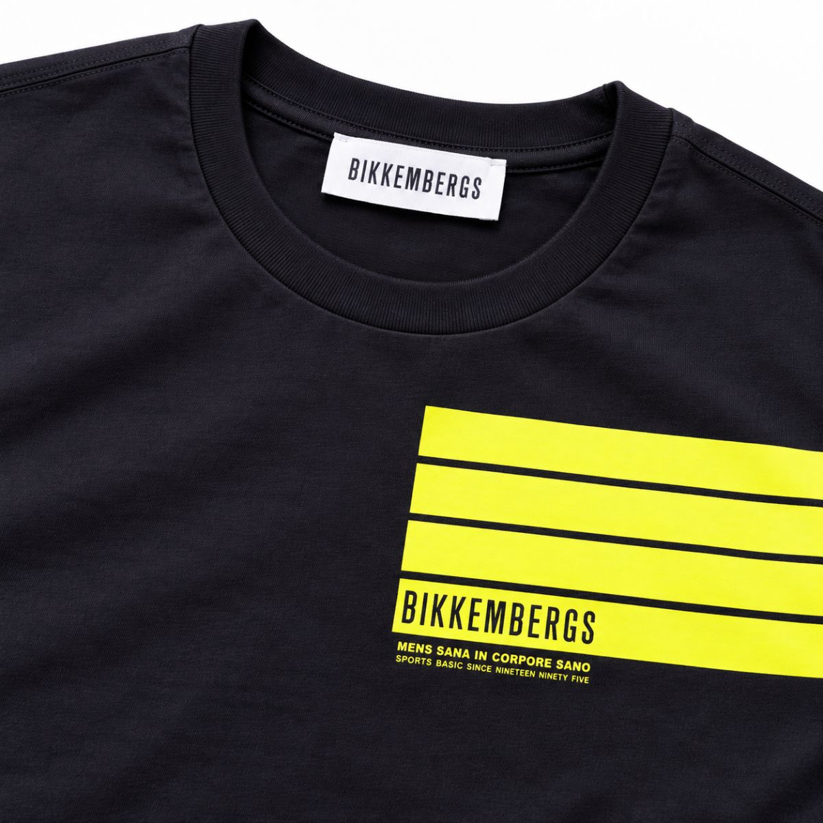 Bikkembergs T-Shirt Uomo Nera con Stampa Gialla - BMT1935 - immagine 3