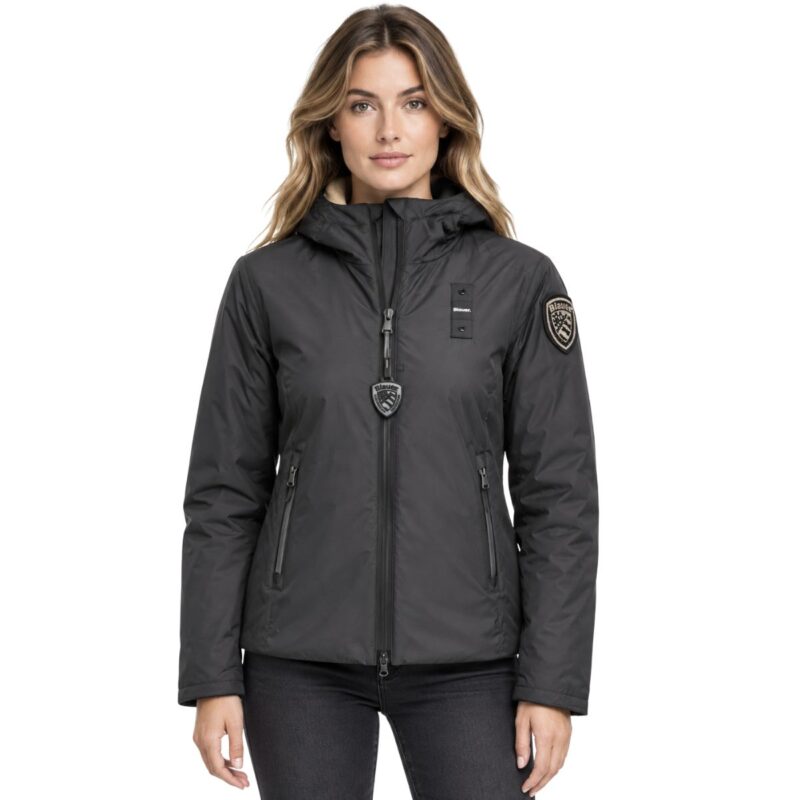 Blauer Donna ERIE 26WBLDC11058 – Giubbotto con Cappuccio Nero
