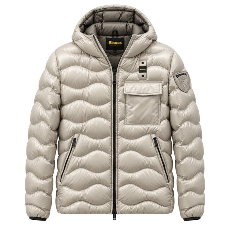 Blauer Bryant 26WBLUC02053 Giubbotto Imbottito con Cappuccio – Grigio Roccia