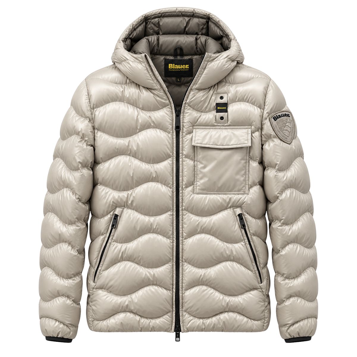 Blauer Bryant 26WBLUC02053 Giubbotto Imbottito con Cappuccio – Grigio Roccia