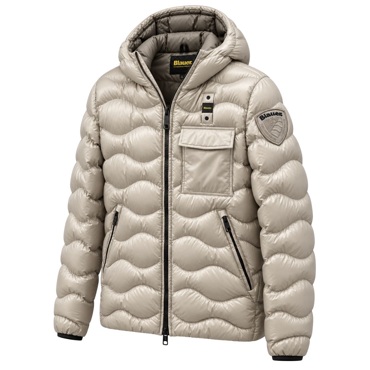 Blauer Bryant 26WBLUC02053 Giubbotto Imbottito con Cappuccio – Grigio Roccia - immagine 2