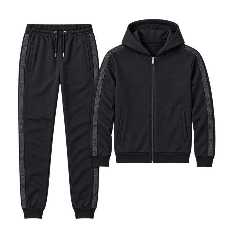 Tuta Uomo Bikkembergs Nera con Bande Logo – BMF2118