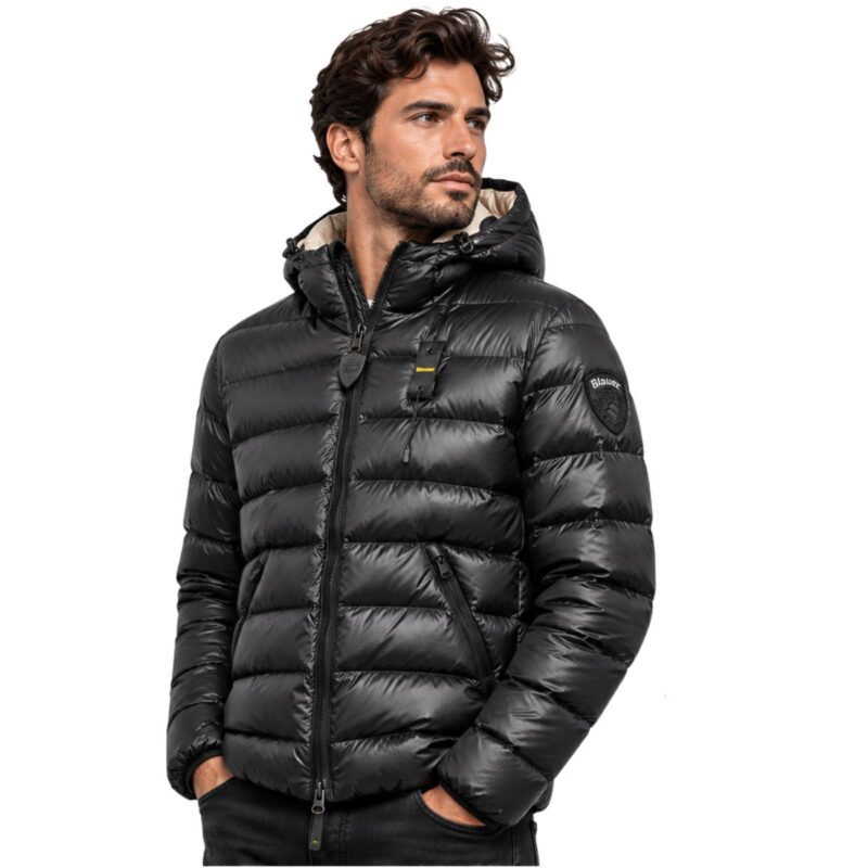 Blauer Adams 26WBLUC02054-005958 – Giubbino Nero con Interno Beige